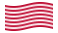 Drapeau Sons of Liberty (USA v. 1765, 13 bandes) flottant