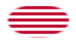 Drapeau Sons of Liberty (USA v. 1765, 13 bandes) en vignette ovale