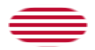 Drapeau Sons of Liberty (USA v. 1765, 13 bandes) en vignette ovale