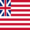 Drapeau Grand Union (USA 1775-1777) carré