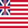 Drapeau Grand Union (USA 1775-1777) carré