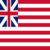Drapeau Grand Union (USA 1775-1777) carré