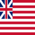 Drapeau Grand Union (USA 1775-1777) carré
