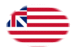 Drapeau Grand Union (USA 1775-1777) en vignette ovale