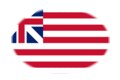 Drapeau Grand Union (USA 1775-1777) en vignette ovale