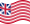 Drapeau Grand Union (USA 1775-1777) flottant statique
