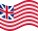 Drapeau Grand Union (USA 1775-1777) flottant statique