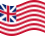 Drapeau Grand Union (USA 1775-1777) flottant statique