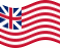 Drapeau Grand Union (USA 1775-1777) flottant statique