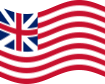 Drapeau Grand Union (USA 1775-1777) flottant statique