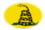 Drapeau Gadsden (USA v. 1775) en vignette ovale