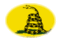 Drapeau Gadsden (USA v. 1775) en vignette ovale