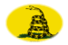 Drapeau Gadsden (USA v. 1775) en vignette ovale