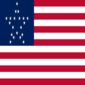 Drapeau Great Star (USA 1818-1819) carré