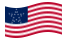 Drapeau Great Star (USA 1818-1819) flottant