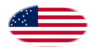 Drapeau Great Star (USA 1818-1819) en vignette ovale