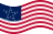 Drapeau Great Star (USA 1818-1819) flottant statique