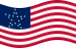 Drapeau Great Star (USA 1818-1819) flottant statique