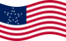 Drapeau Great Star (USA 1818-1819) flottant statique