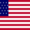 Drapeau Star-Spangled Banner (USA 1795-1818) carré