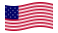 Drapeau Star-Spangled Banner (USA 1795-1818) flottant