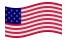 Drapeau Star-Spangled Banner (USA 1795-1818) flottant