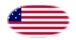 Drapeau Star-Spangled Banner (USA 1795-1818) en vignette ovale