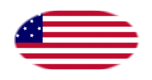 Drapeau Star-Spangled Banner (USA 1795-1818) en vignette ovale