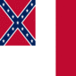 Drapeau Blood-Stained Banner (États confédérés 1865) carré