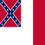 Drapeau Blood-Stained Banner (États confédérés 1865) carré