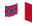 Drapeau Blood-Stained Banner (États confédérés 1865) flottant