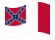 Drapeau Blood-Stained Banner (États confédérés 1865) flottant