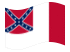 Drapeau Blood-Stained Banner (États confédérés 1865) flottant