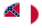 Drapeau Blood-Stained Banner (États confédérés 1865) en vignette ovale