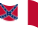 Drapeau Blood-Stained Banner (États confédérés 1865) flottant statique