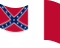 Drapeau Blood-Stained Banner (États confédérés 1865) flottant statique