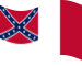 Drapeau Blood-Stained Banner (États confédérés 1865) flottant statique