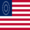 Drapeau États-Unis 37 étoiles (1867-1877) carré