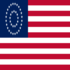 Drapeau États-Unis 37 étoiles (1867-1877) carré
