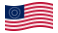 Drapeau États-Unis 37 étoiles (1867-1877) flottant