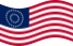 Drapeau États-Unis 37 étoiles (1867-1877) flottant statique