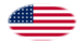 Drapeau États-Unis 48 étoiles (1912-1959) en vignette ovale