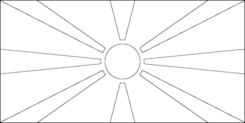 Contour du drapeau Macédoine à colorier