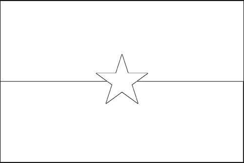 Contour du drapeau Burkina Faso à colorier