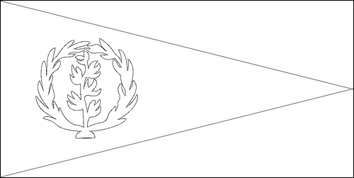 Contour du drapeau Érythrée à colorier