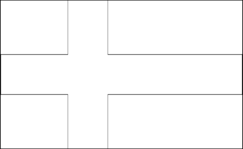 Contour du drapeau Finlande à colorier