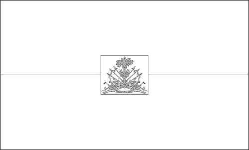 Contour du drapeau Haïti à colorier