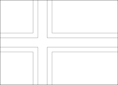 Contour du drapeau Islande à colorier