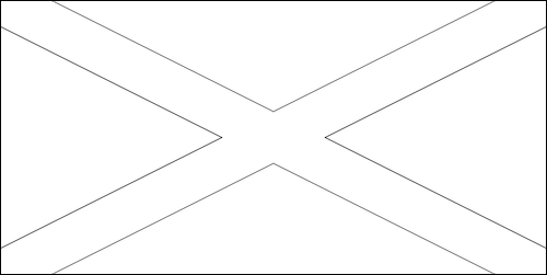 Contour du drapeau Jamaïque à colorier