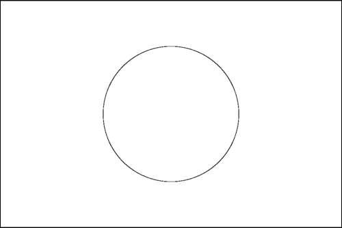 Contour du drapeau Japon à colorier